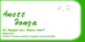 anett homza business card